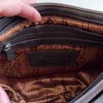 Tignanello Women’s Striped Suede Crossbody Bag Womens Multicolor Elegant Purse Brown Photo 11