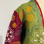 ZARA  Multicolored Bohemian Hippie Embroidered Long Sleeve Cotton Jacket Sz M Photo 7