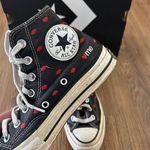 Converse all Star Chuck Taylor hi top black kiss lip embroidered lace up shoes 7 Photo 5