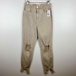 L'Agence NWT High Line Distressed Cropped Skinny in Biscuit Destruct Size 27 Photo 1
