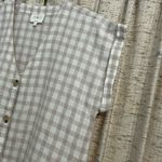 Lou & grey  100% Linen Gingham Button Front Dress  Photo 3