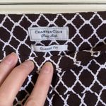 Charter Club 🪻 Pant Shop Classic Fit Brown & White Patterned Pants A Photo 1