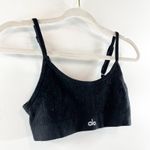 Alo Yoga Pointelle Sweater Be Mine Bra Bralette Black Small Photo 6