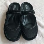 White Mountain  Womens Footbeds Slip On Mary Jane Mules Clogs Black Sz 8. Photo 5