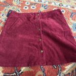 Harper Heritage  Burgundy Corduroy Mini Skirt Size Large  Photo 0
