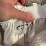 Princess Polly white high waisted denim shorts with the elastic waistband Photo 2