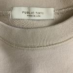 Public Tokyo Beige Minimalist Oversized Crewneck Sweatshirt Free Size Streetwear Photo 2