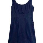 J.Crew  Navy Blue Poplin Cotton Sydney Dress Pockets Sleeveless Tank Scoop Neck 6 Photo 0