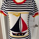 Anthropologie Anthro Flat White Knit Short-Sleeve Crew-Neck Mini Dress. Size M. MSRP $118 Photo 5