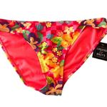 Salt & Cove Juniors Bikini Bottom Hipster Check Floral Pink Yellow Red S Photo 2
