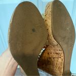 Christian Louboutin  Gold Leather Strappy Cork Wedges - US7 IT37 Photo 6