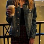 Papaya Distressed Denim Jacket Photo 0