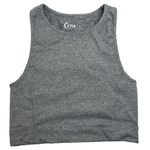 Zyia Active Women's Size M Crop Tank Top Sports Bra Gray Space Dye Athletic Yoga Size M Photo 0