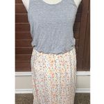 Victoria's Secret  Grey Tank Racerback Maxi Dress sz S peach floral skirt Photo 1