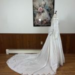 Beautiful Vintage 90s Wedding Gown & Veil! White Size 14 Photo 6