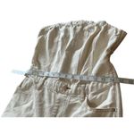 Wild Fable NWT Women's Size XSmall Tube Cargo Denim Jumpsuit Off White Pockets Photo 6