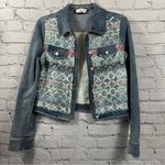 Ramy Brook Women’s Murray Embellished Denim & Tweed Jacket Raw Edge Blue Combo S Photo 0