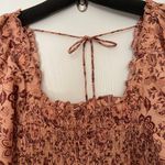 Free People Smock It To Me Mini Dress Women's Size Medium Apricot Combo NWT Photo 4