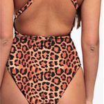 Boutique 1632 Clearance cheetah shoulder bling monokini Photo 2