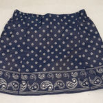 Aerie  Navy Blue Paisley Skirt Photo 0