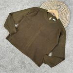 Mango NWT Women’s Crewneck Knit Sweater Longsleeve in Dark Olive S Photo 0