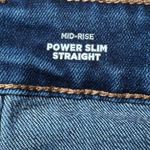 Old Navy  Power Slim Straight Blue Jeans Womens 6 Distressed Mid Rise Rips Casual Photo 5