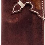 Leather Western Billfold Wallet for Men - Tall Rodeo Bifold - Gift for Cowboys Photo 0