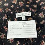 Stem & Vine Puffed Sleeve Floral Keyhole Black Floral Top, Size XL Photo 6