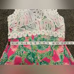 Lilly Pulitzer  Sadie Romper Size 0 Raz Berry Catty Shack Photo 7