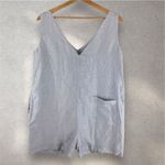 NEW Lunya Resort Linen Silk Romper‎ Blue Striped Sz M Loungewear Sleepwear $198 Size M Photo 3