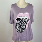 Daydreamer Free People x  Stones Flocked Leopard Tongue Tee Photo 0