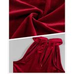 NEW Wine Red Halter Velvet Maxi Cocktail Formal Prom Bridesmaid Dress S Blue Photo 7