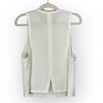 Spanx  Tank Top Women's Small White Sleeveless Cropped Split Hem Lightweight Photo 1