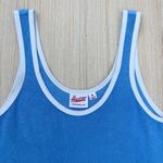 NEW Hammies Terry cropped retro tank top in blue poppy and cream size S small Photo 9