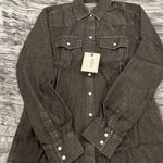 Black Denim Button Photo 0