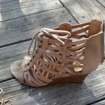 Nine West Beige Lace-Up Wedges Photo 7