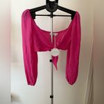 Petal and Pup  Fuchsia Puff Sleeve Blouse Photo 3