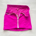 SKIMS  Sporty Zipper Swim Mini Skirt Hibiscus Pink NEW NWT XXS Photo 5