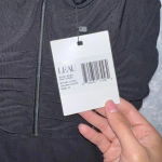 Leau NWT Sheer Stretch Bodice Corset Miami Mesh Mini Dress (Medium) Black Photo 3