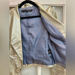 L.A.M.B. Vintage Gwen Stefani Rock Glam Leather Silk Metallic Gold Jacket Size 2 Photo 3