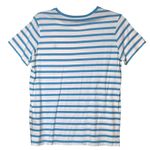 Ralph Lauren Shirt Womens Large Blue White Striped Crewneck Pony Tee Cotton Photo 2