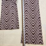 Urban Outfitters EUC Brown White Retro Print Wide Leg Flare Pants Women's Size S Photo 5