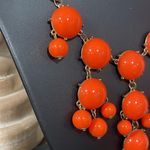 Vintage Orange Coral Bubble Bead Statement Bib Necklace 28" Photo 3