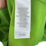 Liz Claiborne Lime Green Cotton Nylon 1/4 Button Collared 3/4 Sleeve Sweater L Photo 5