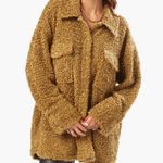 We Wore What NWT Teddy Faux Fur Shacket OLIVE Green Photo 2