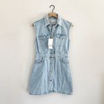 ZARA NWT SLEEVELESS Z1975 DENIM MINI DRESS Size Small Photo 8