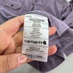 Carhartt  Shirt Womens Small Purple Button Down Roll Tab‎ Sleeve Top Casual Photo 4