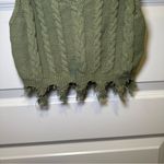 Jolie & Joy Green Knit V Neck Sleeveless Crop Top size L Size L Photo 3