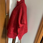 Westbound NWOT   Cozy Red Turtleneck Sweater puncho Photo 5