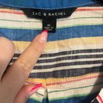 Zac & Rachel Blue and Green Button Down Shirt Casual Striped Size XL Photo 3